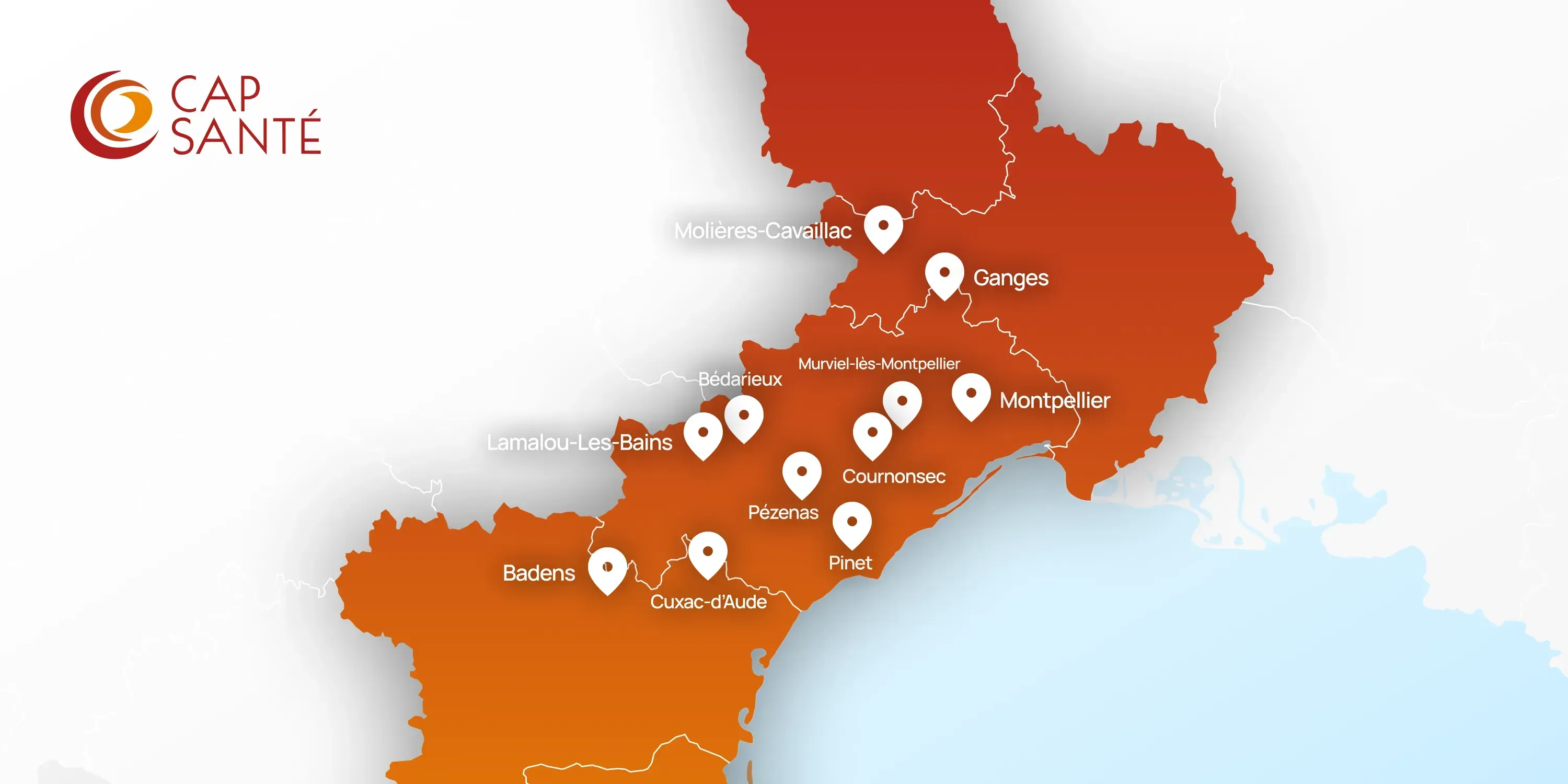 Carte des établissements du groupe Cap Santé en Occitanie